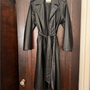 a new day Sleek Black Trench Coat